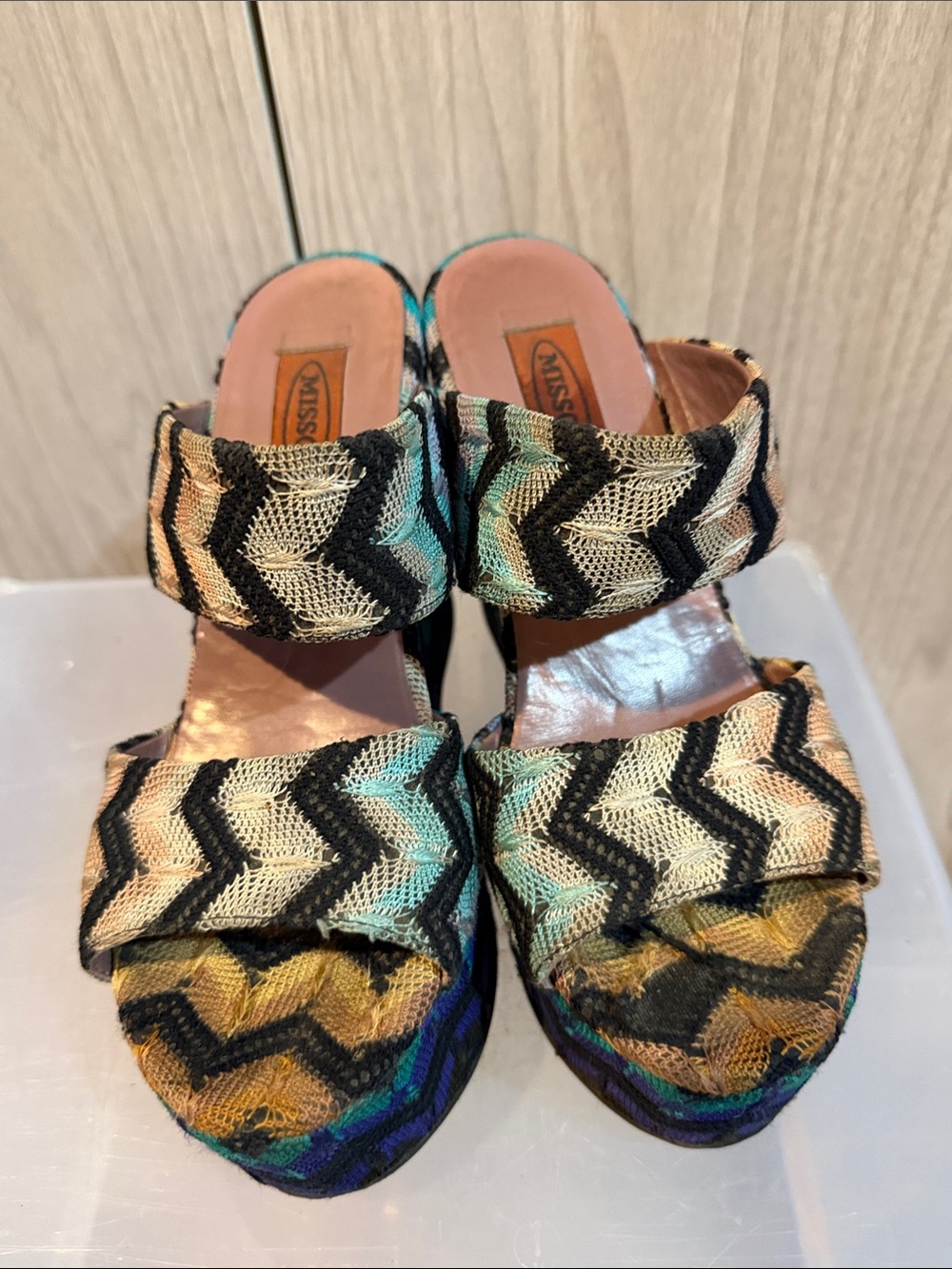 Missoni Multicolor Chevron Woven Platform Sandal - Picture 8 of 8